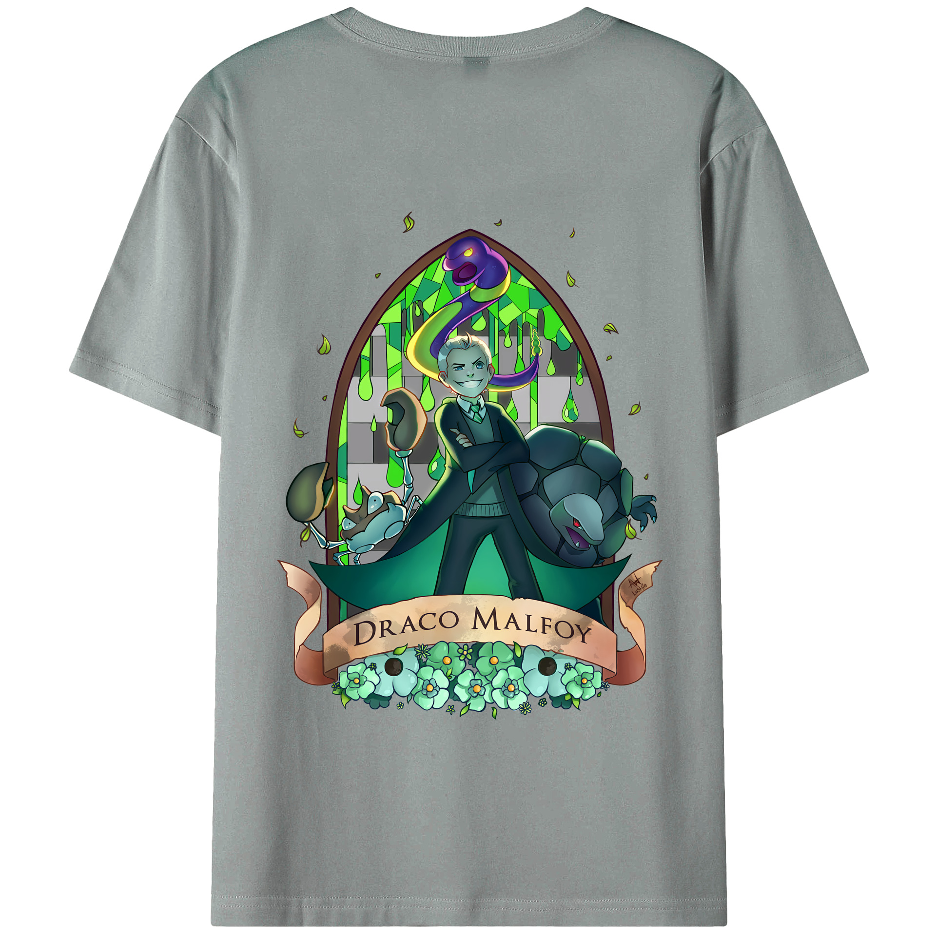 （画像用） Harry Potter ハリー・ポッターシリーズ 綿100％ メンズ半袖Tシャツ（バックプリント） 通気性